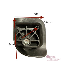 Double replacement wheels A-132 for 4-wheeled hardside luggages, suitable for American Tourister