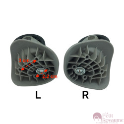 Single replacement wheels FHW356E for 4-wheeled hardside luggages, suitable for many brands such as Samsonite, Delsey