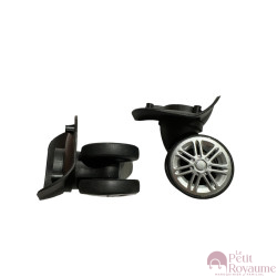 Roulettes doubles w049/ A-23bis pour valises rigides à 4 roues, compatibles valises Delsey et d'autres marques