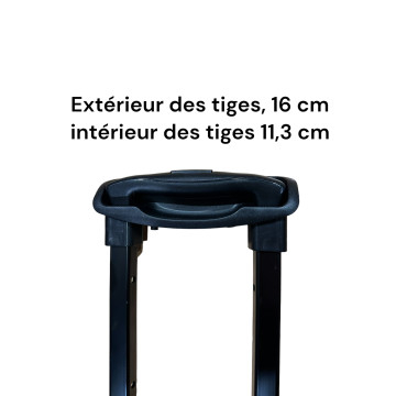 Tige télescopique avec poignée complète compatible valise Samsonite ou Delsey