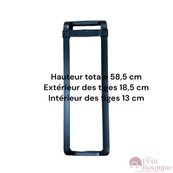 Tige télescopique JH-2426(58,5cmx18,5cm) avec poignée complète compatible valise Samsonite Lite-Cube DLX 69cm