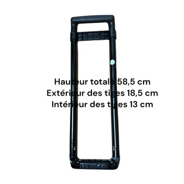 Tige télescopique JH-2426(58,5cmx18,5cm) avec poignée complète compatible valise Samsonite Lite-Cube DLX 69cm
