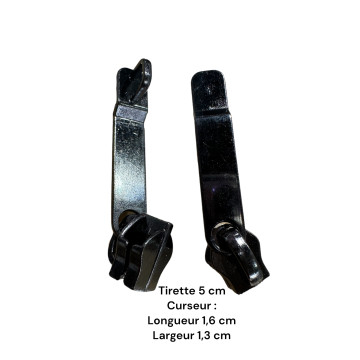 Lot de 2 Tirettes avec curseurs TAC-L compatibles valises rigides ou toiles Samsonite, Delsey et d'autres marques