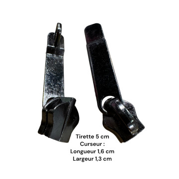 Lot de 2 Tirettes avec curseurs TAC-L compatibles valises rigides ou toiles Samsonite, Delsey et d'autres marques