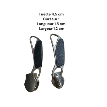 Lot de 2 Tirettes avec curseurs TAC-X compatibles valises rigides ou toiles Samsonite, Delsey et d'autres marques