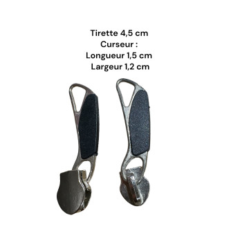 Set of 2 Zipper pulls TAC-X for hardshell or softshell suitcases suitable for Samsonite, Delsey and other brands