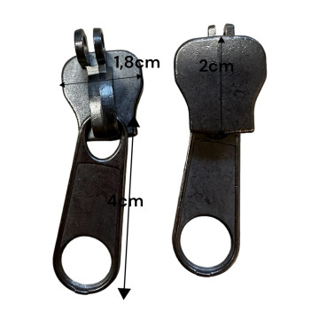 Set of 2 Zipper pulls TAC-M for hardshell or softshell suitcases suitable for Samsonite, Delsey and other brands
