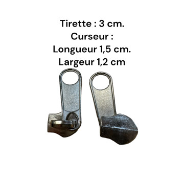 Lot de 2 Tirettes avec curseurs TAC-L compatibles valises rigides ou toiles Samsonite, Delsey et d'autres marques