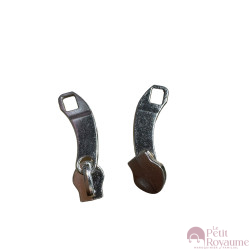 Set of 2 Zipper pulls TAC-G /gris for hardshell or softshell suitcases suitable for Samsonite, Delsey and other brands