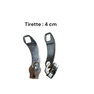 Lot de 2 Tirettes avec curseurs TAC-G /gris compatibles valises rigides ou toiles Samsonite, Delsey et d'autres marques