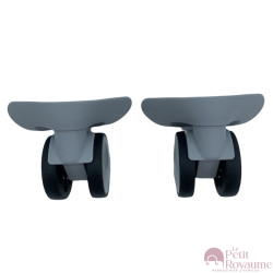 Roulettes doubles YK-135 pour valises rigides/coques, compatibles avec Samsonite, Delsey et Jump…
