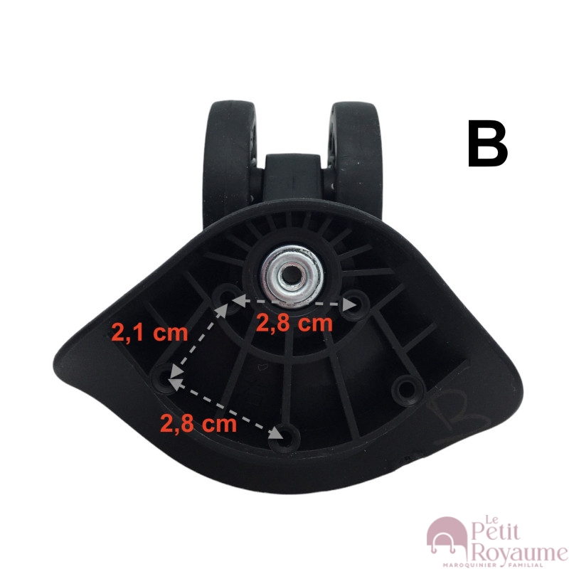 Double replacement wheels YK-135 for 4-wheeled hardside luggages, suitable for many brands such as Samsonite, Delsey