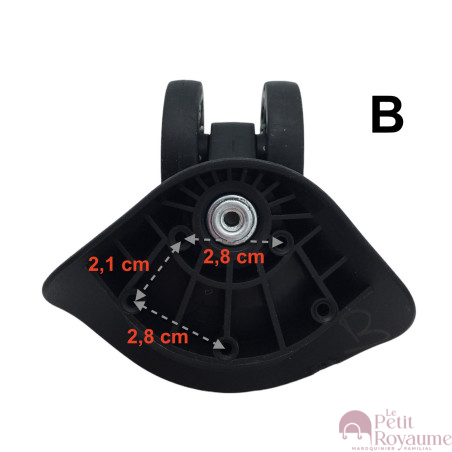 Double replacement wheels YK-135 for 4-wheeled hardside luggages, suitable for many brands such as Samsonite, Delsey