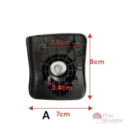 Single replacement wheels A-63 for 4-wheeled softside luggages, suitable for brands such as Samsonite, Delsey