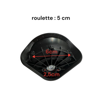 Roulettes doubles HD-F37 pour valises rigides/coque à 4 roues, compatibles Airtex ou Worldline