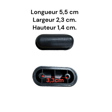 Set of 2 feet P01for hardshell or softshell suitcases suitable for Samsonite, Delsey and other brands