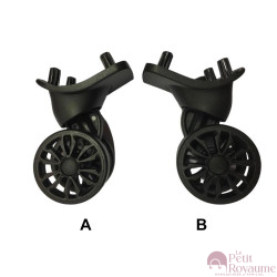 Roulettes doubles 5cm WA-50, D367 valises toiles compatibles valises Delsey, Samsonite et bien d'autres marques.