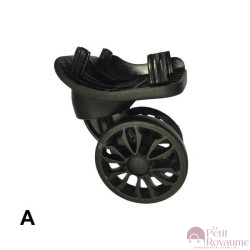 Roulettes doubles 5cm WA-50, D367 valises toiles compatibles valises Delsey, Samsonite et bien d'autres marques.