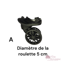 Roulettes doubles 5cm WA-50, D367 valises toiles compatibles valises Delsey, Samsonite et bien d'autres marques.
