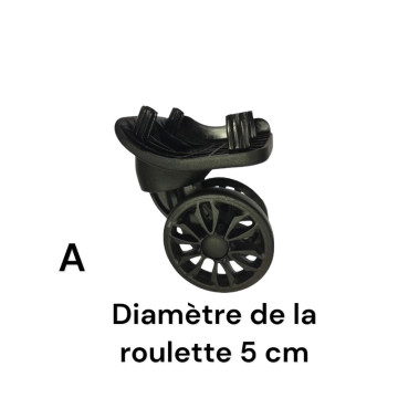 Roulettes doubles 5cm WA-50, D367 valises toiles compatibles valises Delsey, Samsonite et bien d'autres marques.