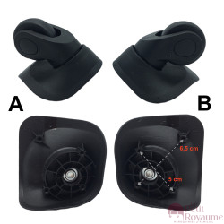 Single replacement wheels A08-18gs for 4-wheeled hardside luggages, suitable for many brands