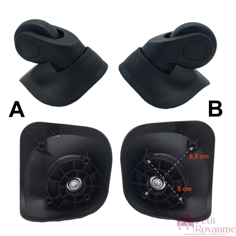 Single replacement wheels A08-18gs for 4-wheeled hardside luggages, suitable for many brands