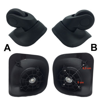 Roulettes simples A08-18 grands supports pour valises rigides à 4 roues