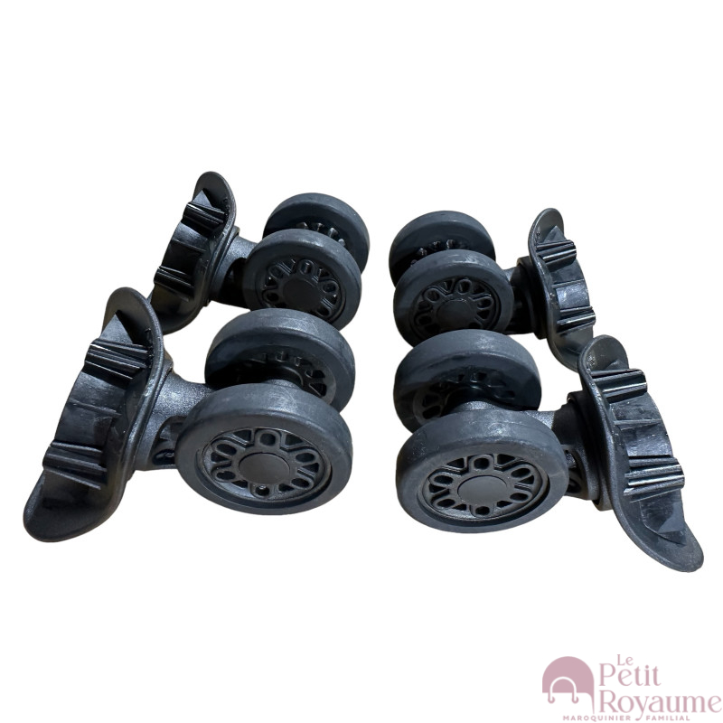 Roulettes doubles A-225 / FHW546 /A-225 pour valises rigides, compatibles avec Delsey Hélium Air 2