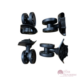 Roulettes doubles FHW326 / T103C pour valises rigides à 4 roues, compatibles valises delsey Caumartin