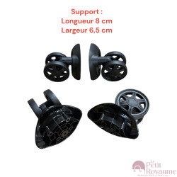 Roulettes doubles FHW326 / T103C pour valises rigides à 4 roues, compatibles valises delsey Caumartin