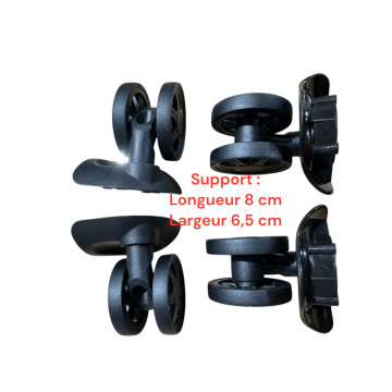 Roulettes doubles FHW326 / T103C pour valises rigides à 4 roues, compatibles valises delsey Caumartin