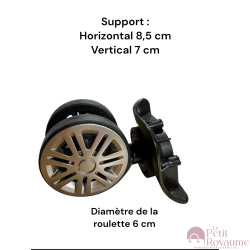 Roulettes doubles C21 pour valises à 4 roues, compatibles valises Delsey cabine air armour et d'autres marques