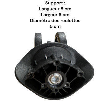 Double replacement wheel w01118 for 4-wheeled hardside luggages, suitable for Delsey