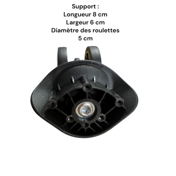 Double replacement wheel w01118 for 4-wheeled hardside luggages, suitable for Delsey