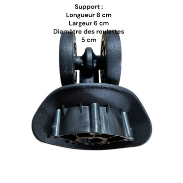 Double replacement wheel w01118 for 4-wheeled hardside luggages, suitable for Delsey