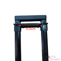 Tige télescopique avec poignée cabine World01 complète compatible valise Samsonite ou Delsey
