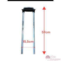 Tige télescopique pour valise Starfire 69 cm avec poignée complète compatible valise Samsonite ou Américain Tourister