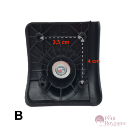 Single replacement wheels WSF099 for 4-wheeled softside luggages, suitable for many brands such as Samsonite, Delsey