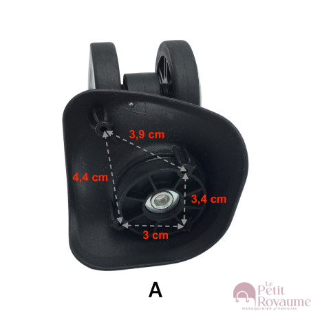 Double replacement wheels A01-6cm (small wheel block) for 4-wheeled hardside luggages