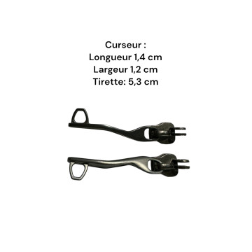 Lot de 2 Tirettes avec curseurs TAC- Ab12 compatibles valises rigides ou toiles Samsonite, Delsey et d'autres marques