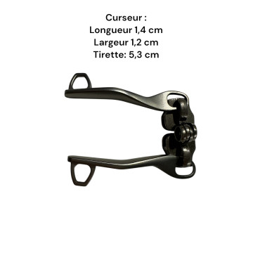 Lot de 2 Tirettes avec curseurs TAC- Ab12 compatibles valises rigides ou toiles Samsonite, Delsey et d'autres marques