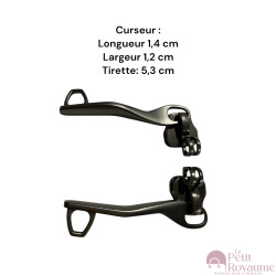 Lot de 2 Tirettes avec curseurs TAC- Ab12 compatibles valises rigides ou toiles Samsonite, Delsey et d'autres marques