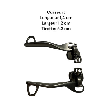Lot de 2 Tirettes avec curseurs TAC- Ab12 compatibles valises rigides ou toiles Samsonite, Delsey et d'autres marques