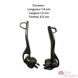 Set of 2 Zipper pulls TAC-Ab12 for hardshell or softshell suitcases suitable for Samsonite, Delsey and other brands