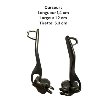 Lot de 2 Tirettes avec curseurs TAC- Ab12 compatibles valises rigides ou toiles Samsonite, Delsey et d'autres marques
