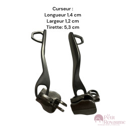 Lot de 2 Tirettes avec curseurs TAC- Ab12 compatibles valises rigides ou toiles Samsonite, Delsey et d'autres marques