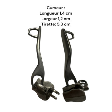 Lot de 2 Tirettes avec curseurs TAC- Ab12 compatibles valises rigides ou toiles Samsonite, Delsey et d'autres marques