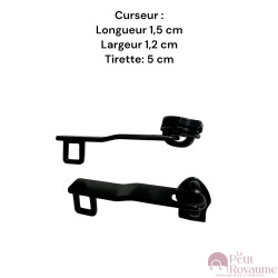 Lot de 2 Tirettes avec curseurs TAC- Ab14 compatibles valises rigides ou toiles Samsonite, Delsey et d'autres marques
