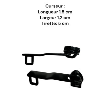 Lot de 2 Tirettes avec curseurs TAC- Ab14 compatibles valises rigides ou toiles Samsonite, Delsey et d'autres marques