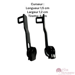 Lot de 2 Tirettes avec curseurs TAC- Ab14 compatibles valises rigides ou toiles Samsonite, Delsey et d'autres marques